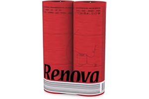 Red Toilet Paper 3 ply 6 Rolls Pack 140 Premium Quality Sheets