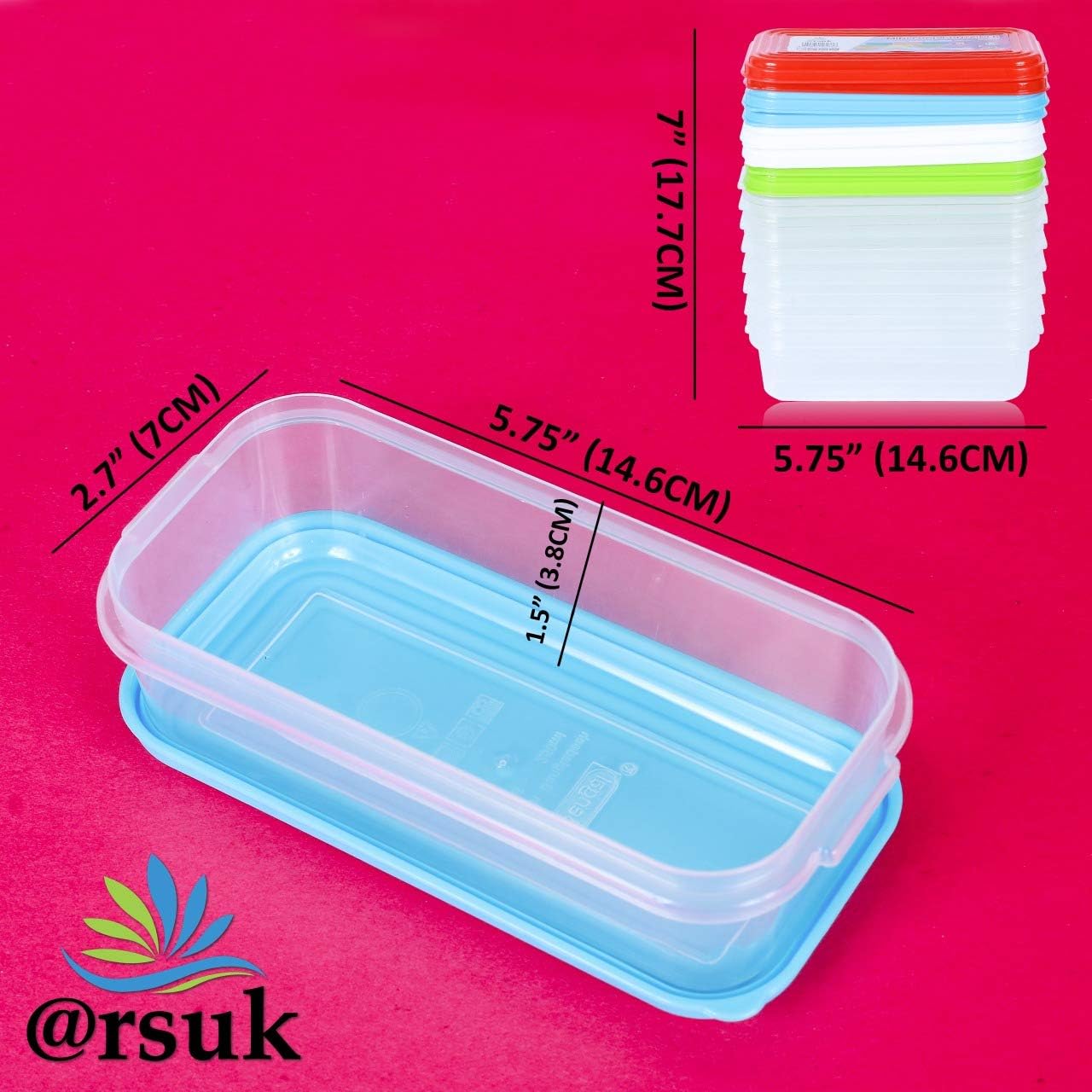 ARSUK 8 PCS 250ml Small Food Containers With Lids, Rectangular Small Freezer Containers, Stackable, Leakproof & Airtight - Image 5
