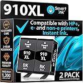 Smart Ink Remanufactured Ink Cartridge Replacement for HP 910 XL 910XL (2 Black Pack) to use with OfficeJet 8015e 8022e 8010e