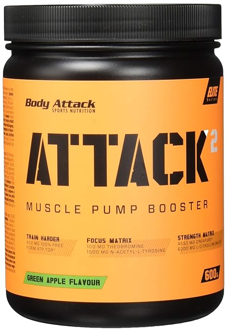 Body Attack ATTACK², Green-Apple, 600 g