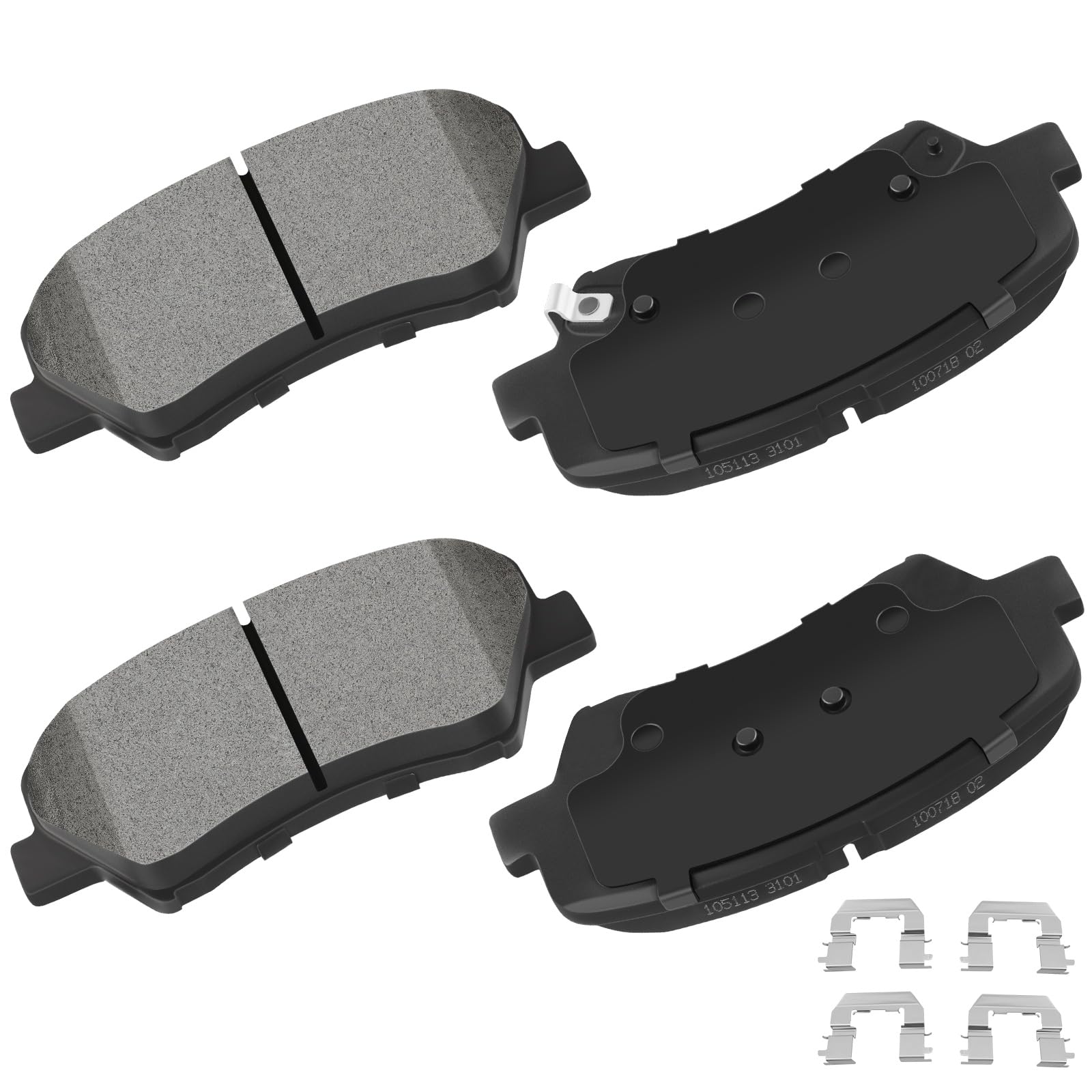 cciyu D1595 Front Semi-Metallic Disc Brake Pads Kit