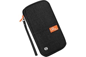 P.TRAVEL Travel Passport Wallet, RFID Family Passport Holder Large, Lightweight Passport Cover Case Waterproof Bag Document Organizer for Women & Men