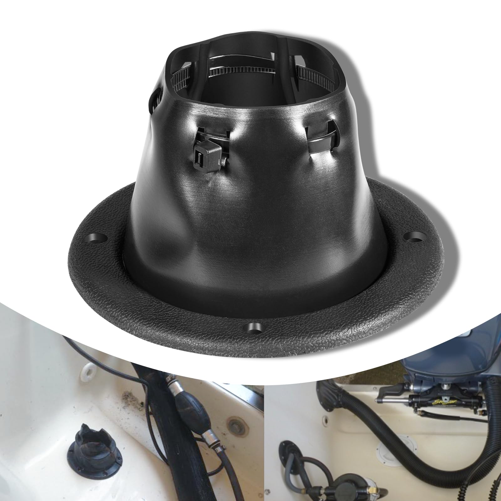 Photo 1 of Bzumperyz Universal Marine Cable Boot with Cable Tie 4 2/5", Fit for Wire Management, Provide Wire Clean Look, Anti-Corrosion