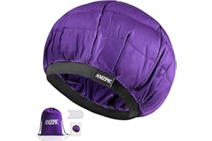 AMZPIC Cordless Deep Conditioning Heat Cap - Safe, Microwavable Heat Cap for Steaming, Heat Therapy for Hair, Flaxseed Seed Interior for Maximum Heat Retention (Second Generation)