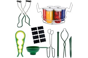 8 Pieces Canning Kits,Stainless Steel Canning Supplies Starter Kit for Beginners,Multifunctional Canning Rack Canning Essenti