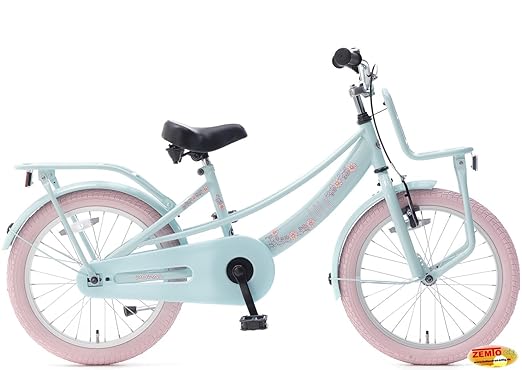 Plezier Mädchen Hollandrad 20 Zoll Lola Mint-Rosa