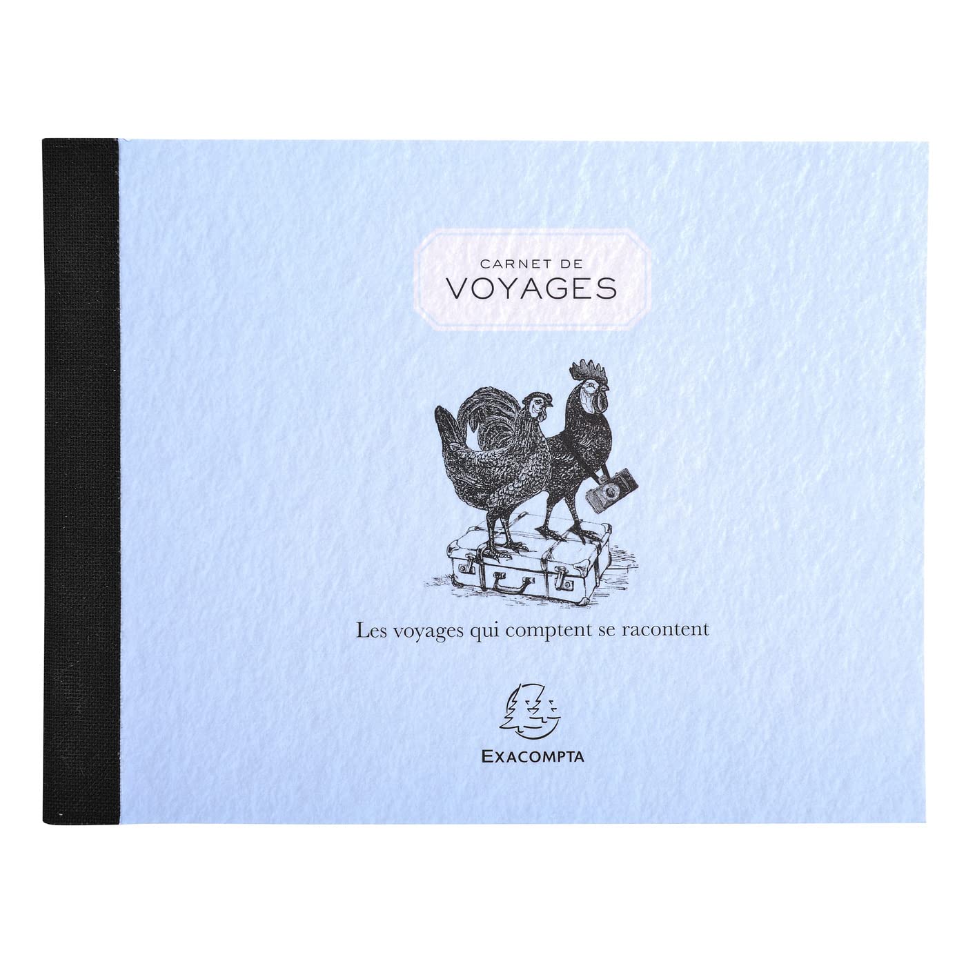 Exacompta - Ref. 274E - 1 Travel diary - Horizontal pocket format - External dimensions: 11.5 x 15 cm - Lightly tinted 110 g/m² paper - 40 pages
