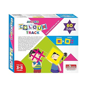 Toymate Playmate Colour Track Junior- 60 Challenges-an IQ Building Puzzle Game for Age 3 Years & Above.