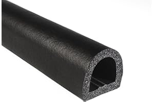 TRIM-LOK D-Shaped Rubber Seal- 1” Height, 1” Width, 125’ Length - EPDM Sponge Rubber Seal with BT (3M) High Strength Bonded Tape, Door and Window Weather Seal for Cars, Trucks, RVs, Boats, X5272HT-125
