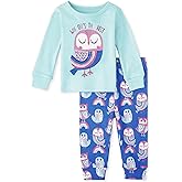 The Children's Place baby-girls And Toddler Girls Long Sleeve Top and Pants Snug Fit 100% Cotton 2 Piece Pajama Set