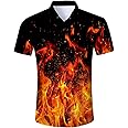 RAISEVERN Mens Hawaiian Shirt Casual Button Down Short Sleeve Tropical Beach Dress Shirt for Summer Holiday