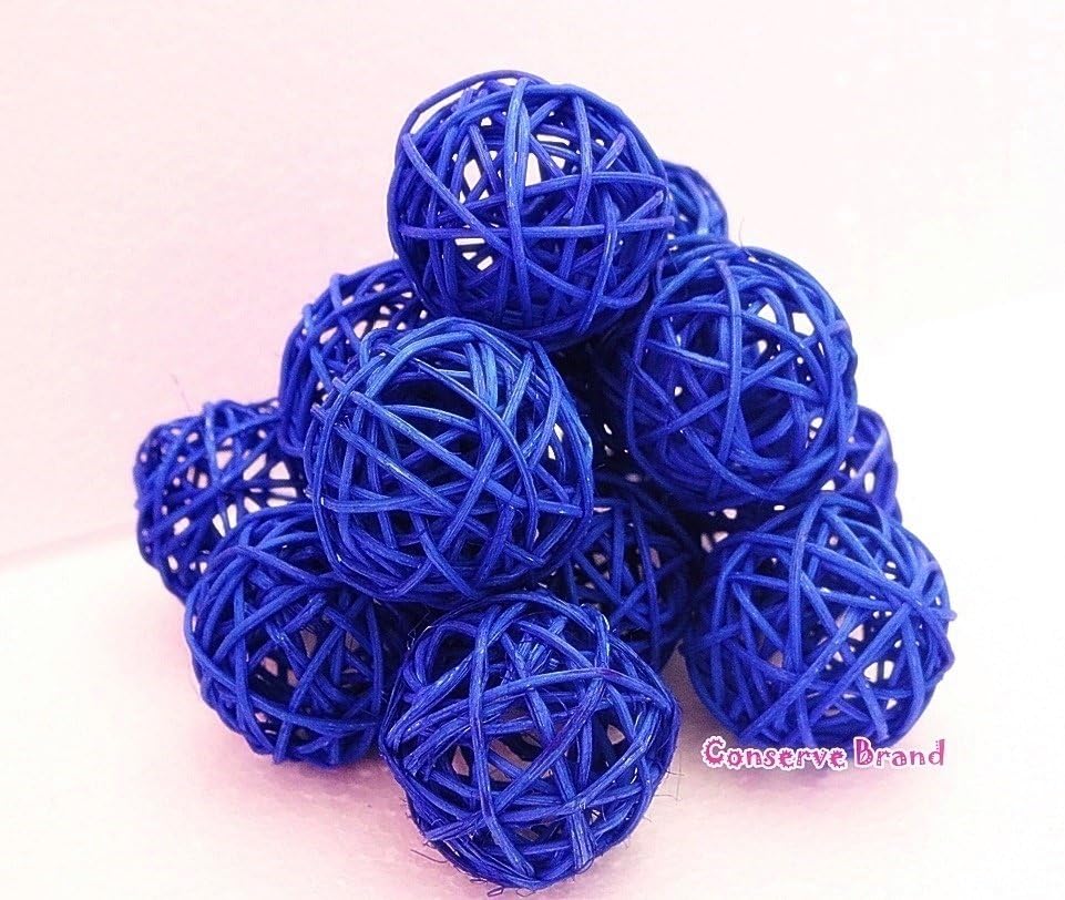 Amazon Com Christmas Gifts Small Blue Rattan Ball Wicker Balls