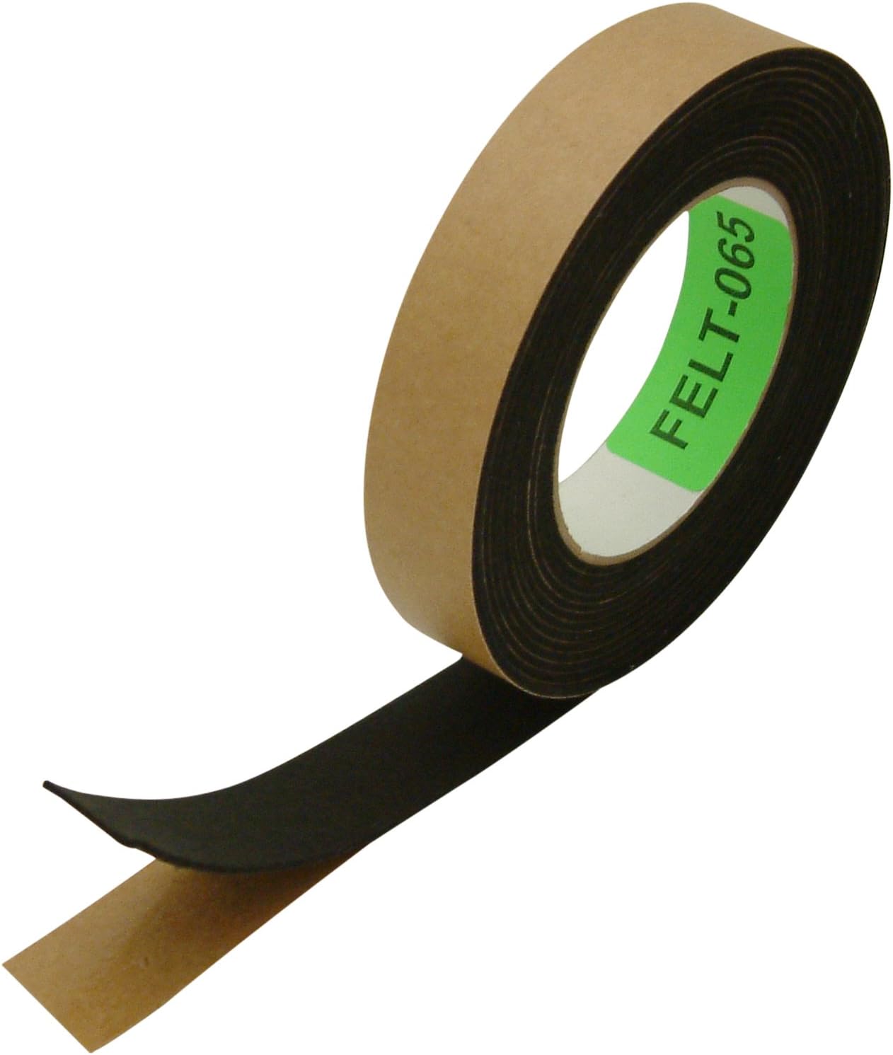FindTape Polyester 1.5mm Felt Tape – 1 in. x 10 ft. Felt Strips with Adhesive Backing and Furniture Strips, Great for Arts and Crafts, Classrooms, and Protecting Furniture (Black)