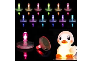 Web Launcher String Shooters 6 Pcs Lighting Up Duck Plugs, Transparent Plastic Duck Plug,7 Color Luminous Modes Holder for Car Dash, Duck Holder Mount for Car Lover (Excluding Rubber Duck) (6 Pcs)