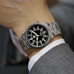 BERNY Men's Titanium Watch Japanese Sweep Second