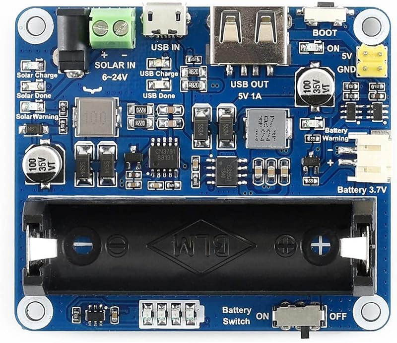 Waveshare Solar Power Management MPPT Charger USB 6-24V Panel IoT Projects