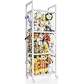 Wennop Stuffed Animal Storage, Metal Stuffed Animal Holder with Wheels & Elastic Cords, Space Save Toy Organizer, Large Capacity Stuffed Animal Zoo for Playroom, Bedroom, Nursery (54" White)
