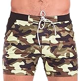 Taddlee Swimwear Men Basic Long Swimming Trunk Surf Camo Shorts Swimsuits Pocket