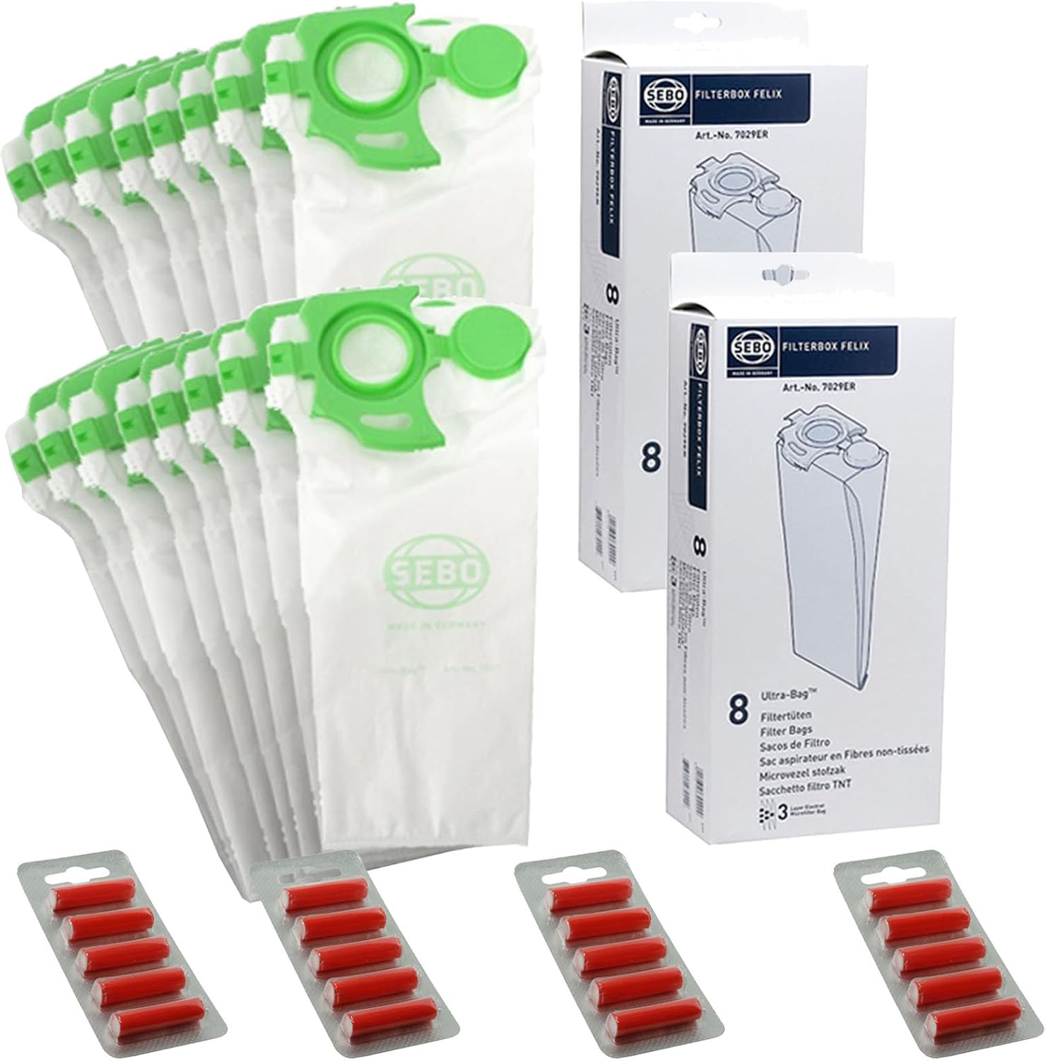 SEBO Felix Dart Genuine Vacuum Cleaner Bags (Pack of 16 + 20 Fresheners) Amazon.co.uk Kitchen