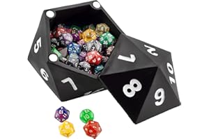Toy Vault 20-Sided Dice Storage Treasure Box, D20-Shaped Dice Storage Container Novelty Gift for RPG Players