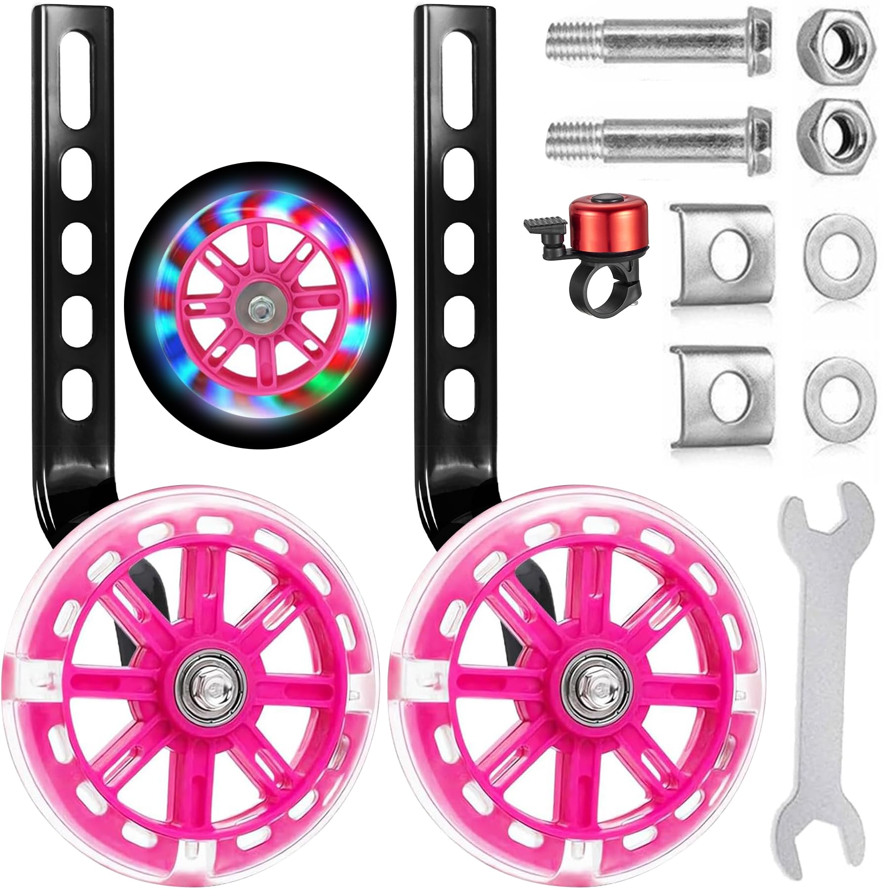 Jiahuade Universal Wheel Stabilizer Wheels for Children Bicycle Side Wheels Bicycle Stabilizer Stabilizers for Children Bicycle Adjustable Wheels for Bikes (BH)