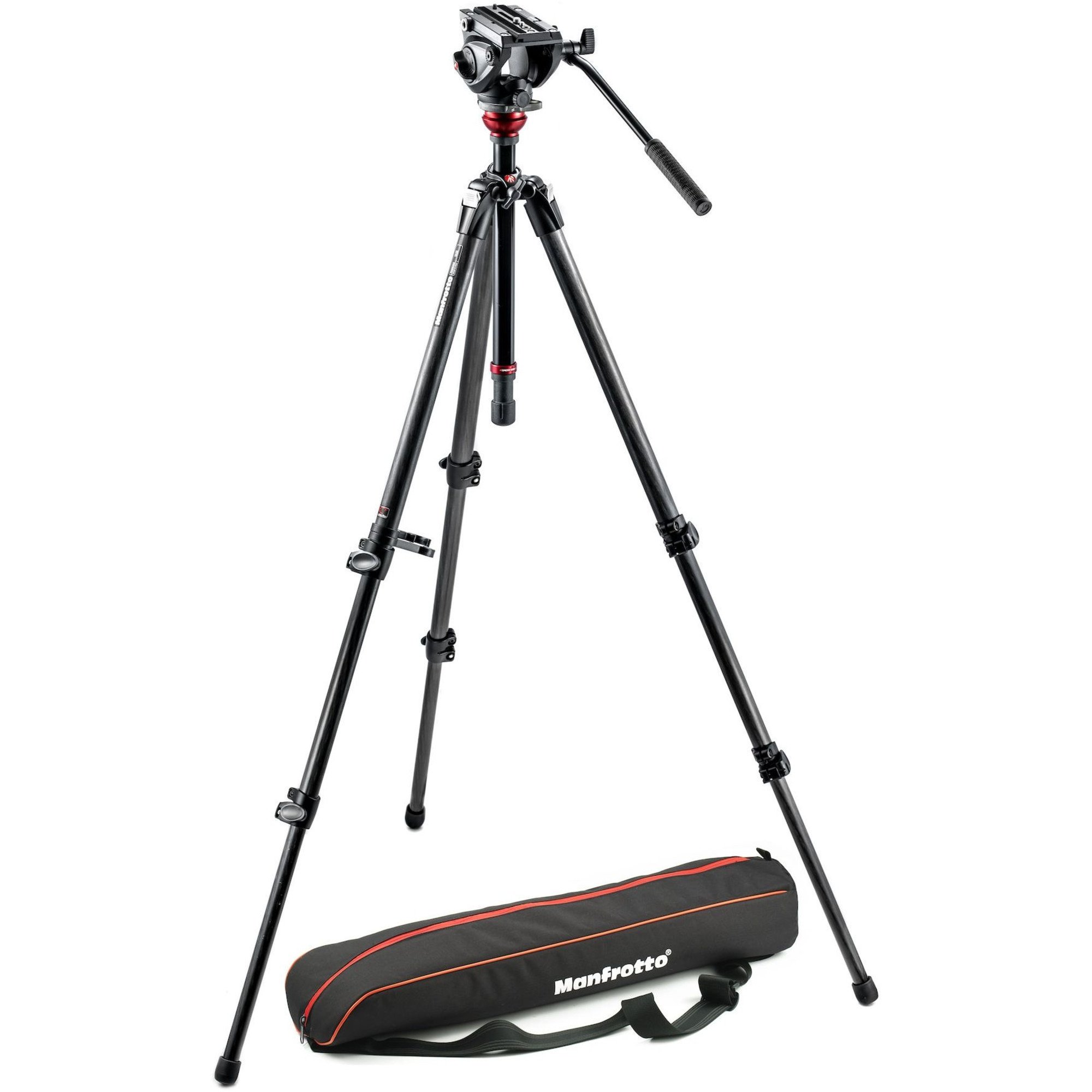 Manfrotto MVH500AH 755CX3 Lightweight Fluid Video System/Carbon Legs/MDeVe
