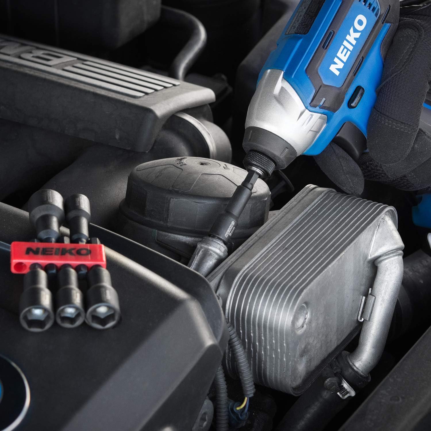 Neiko 10190A Impact Ready Magnetic Nut Driver Bit Set, 6Piece CR-V | SAE: Home Improvement