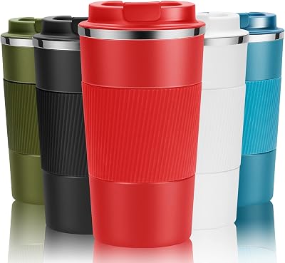 YINJOYI Travel Mug 510ml Stainless Steel Vacuum Insulated Red