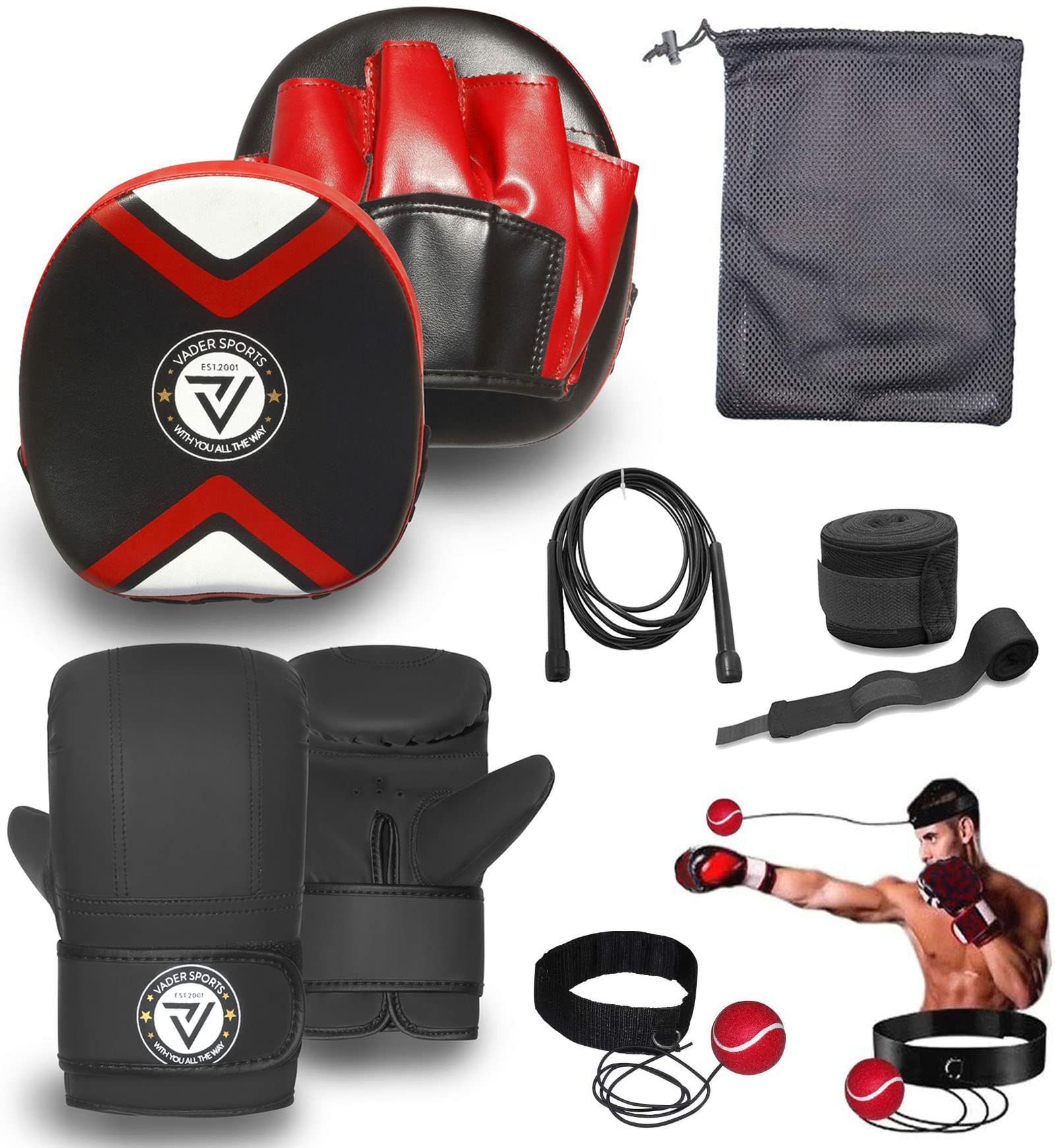 V.Sports Boxing punching training smarty curved spot pads set
