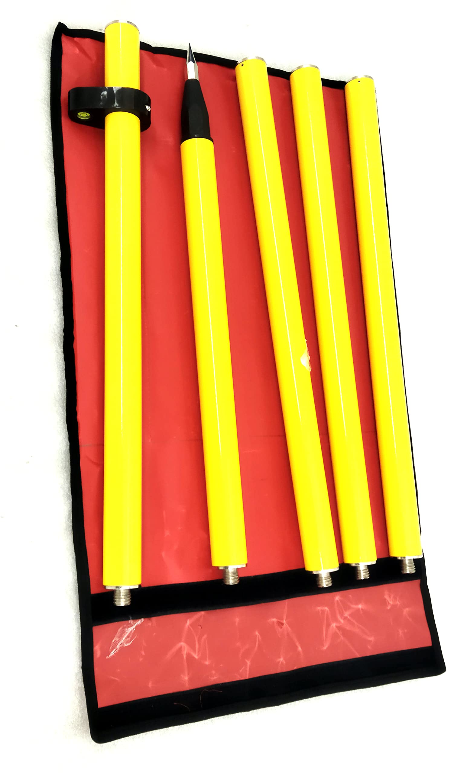 Survey Prism Pole 2.5 M Length GPS Pole Aluminum 5 Section Detachable Aluminum GPS Rod GNSS RTK Surveying