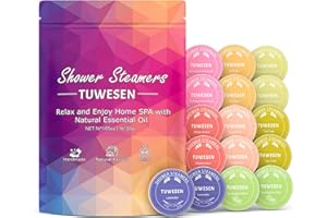 TUWESEN Shower Steamers Aromatherapy - Gifts for Women,Variety Pack of 16 Shower Bombs with Essential Oils - Relaxation and Self Care Gifts for mom.Enjoy Aromatherapy SPA at Home!