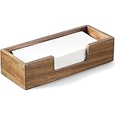 Paper Towel Dispenser Countertop, Acacia Wood Folded Paper Hand Towel Holder for Guest Bathroom, Commercial Tabletop Tissue Dispenser Tray for Multifold C-Fold, Z-Fold, Trifold