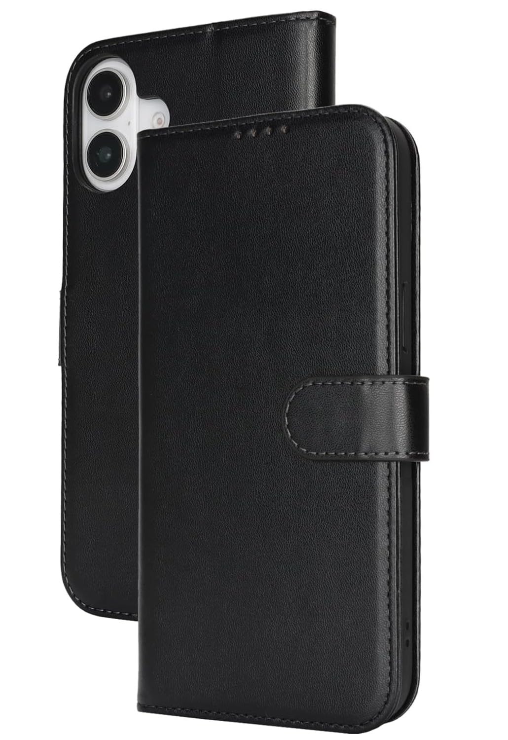 AMAZE!UK A07 case Compatible With Samsung Galaxy A07 Phone Case Leather Flip Protective Wallet Style Kickstand Magnetic Schockproof Cover Black (Black)