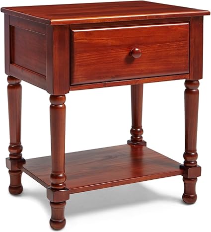 Amazon Com Mantua Victoria Wood Nightstand Traditional Classic Solid Wood Nightstand For Bedside Essentials In A Beautiful Cherry Finish Model Furniture Decor