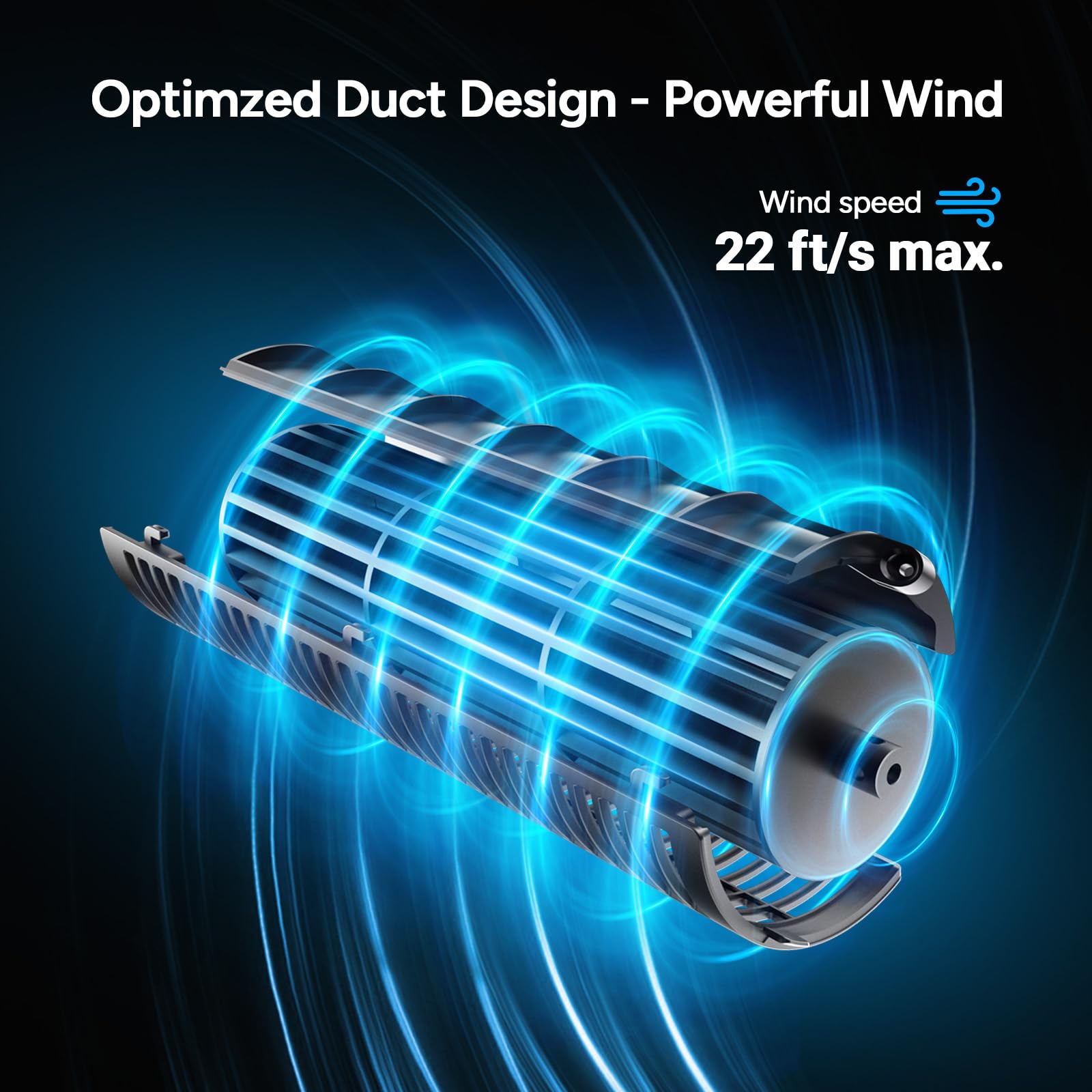 DR.PREPARE  Tower Fan, 28 dB Quiet Desk Fan, 3‑Speeds, 80° Oscillation, Detachable Washable Bladeless Design, 16 Inch Portable Table Fan for Room, Home, Office,Black