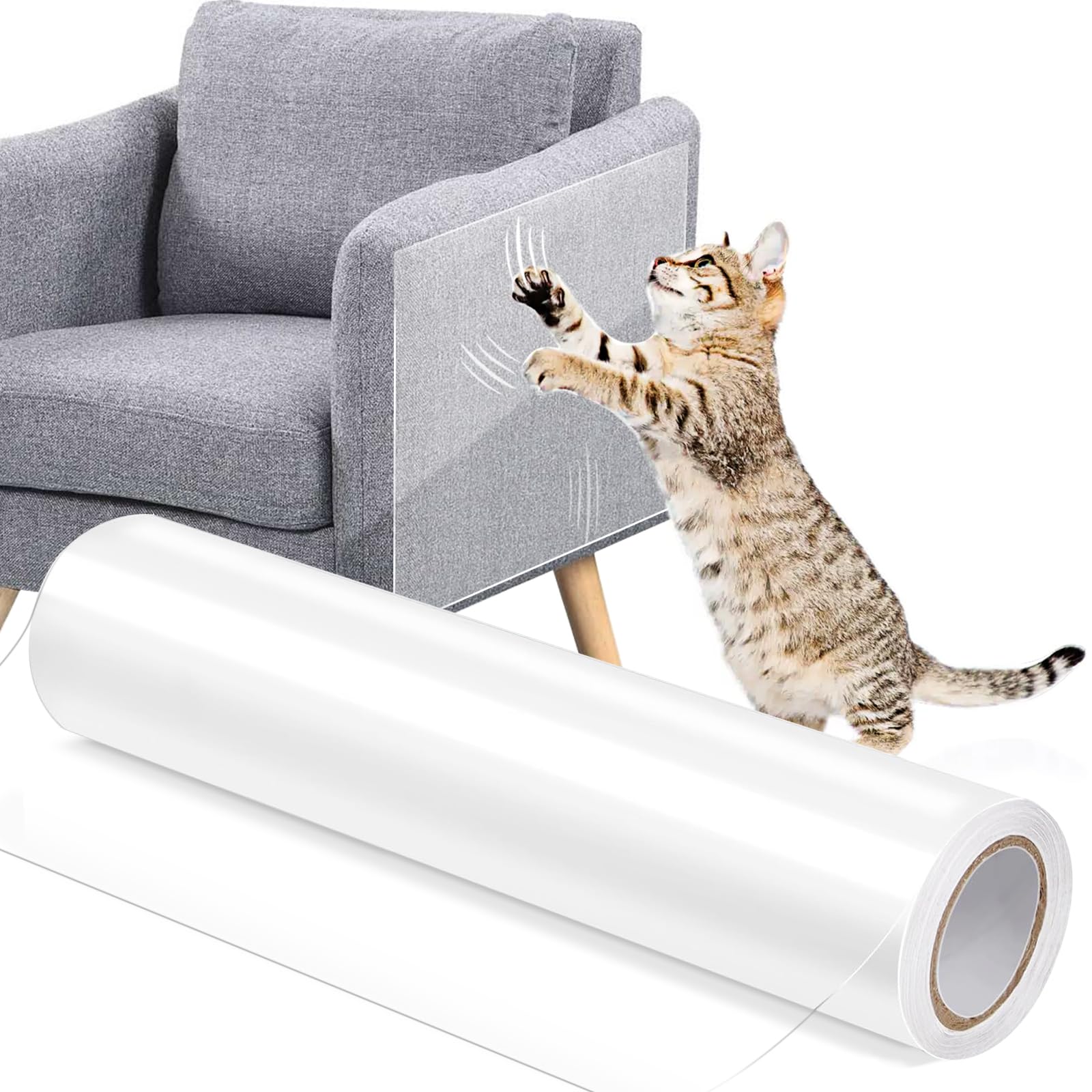 Door Protector From Cat Scratching, Cat Anti Scratch Tape, Stop Cats Scratching Furniture, Cat Tape For Carpet, Sofa, Couch, Door