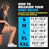 POWERLIX Knee Support for Women Men Blue Large view 2