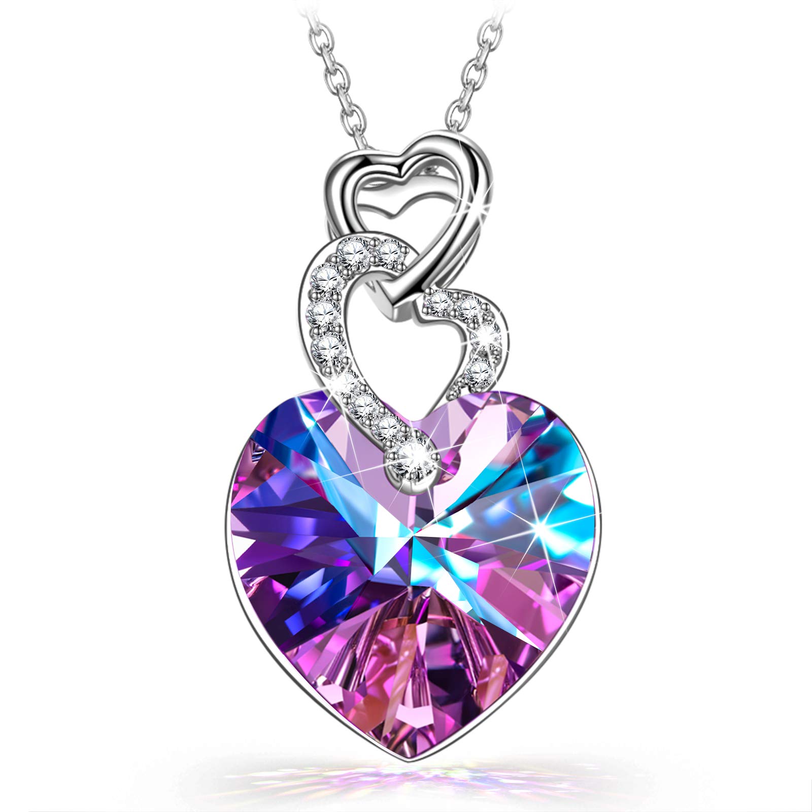 Kate Lynn for Her Necklace for Women Crystal Pendant Alloy Chain Gifts for Women Wife Girlfriend Mum Her Birthday Friendship Gifts Wedding Gifts — image 1