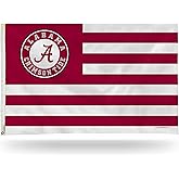 Rico Industries NCAA Alabama Crimson Tide Stars & Stripes 3' x 5' Banner Flag Single Sided - Indoor or Outdoor - Home Décor