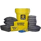 AWF PRO 30 Gallon Universal Spill Kit, 81 Pieces | Includes DOT Approved 30 Gallon Drum, Sorbent Socks, Pads, &amp; Pillows, &amp; Accessories
