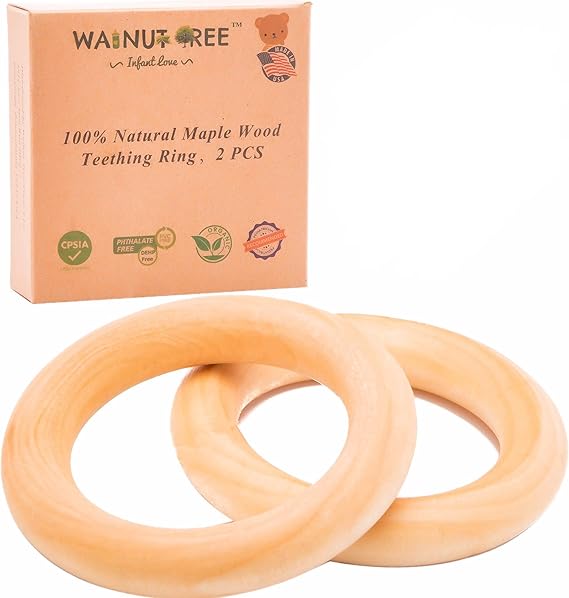 maple wood teething rings