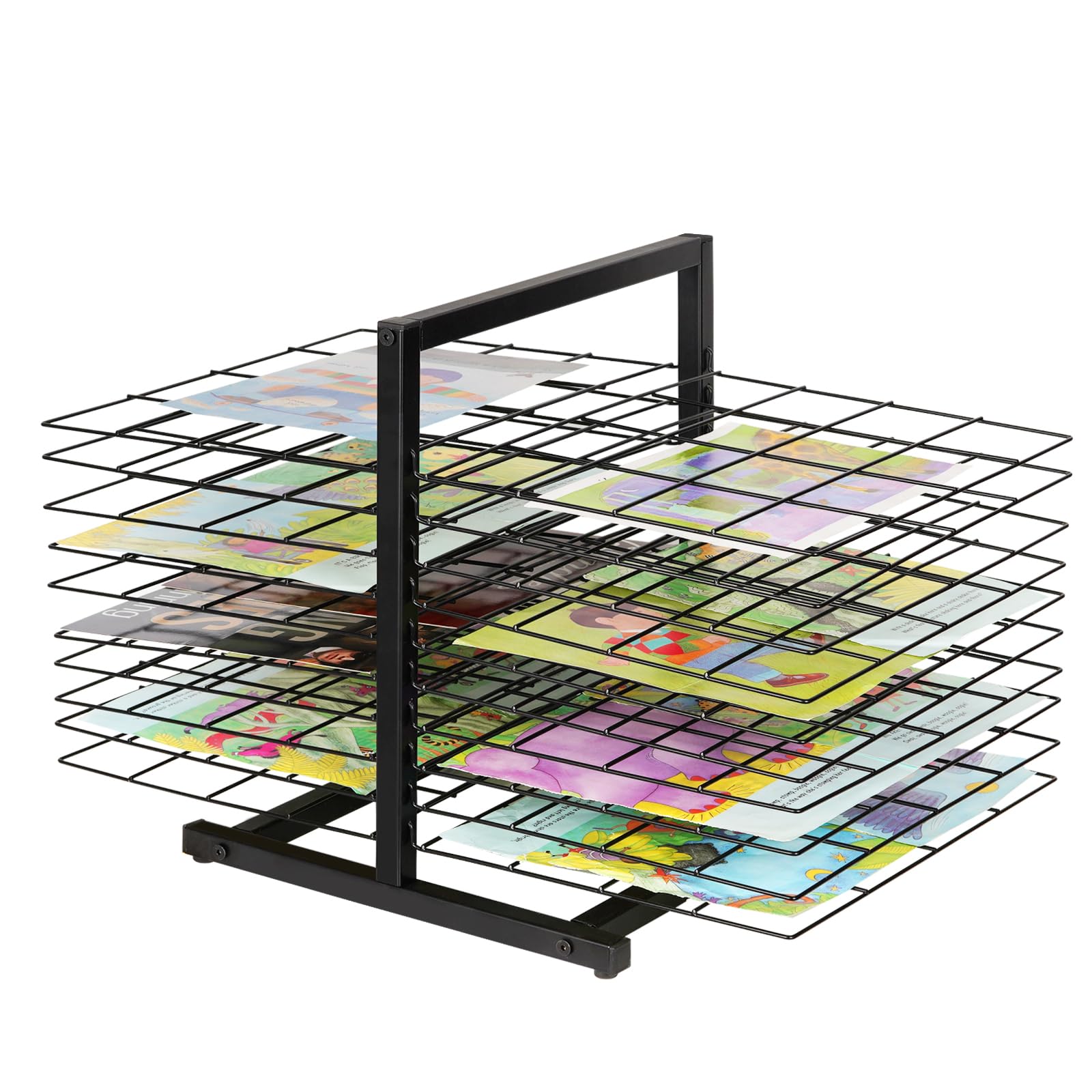 Photo 1 of Lzttyee Art Drying Rack for Classroom Paint Drying Rack Art 20 Shelves Metal Desktop Artwork Storage Display for Classroom Painting Crafts ?20-Shelves?