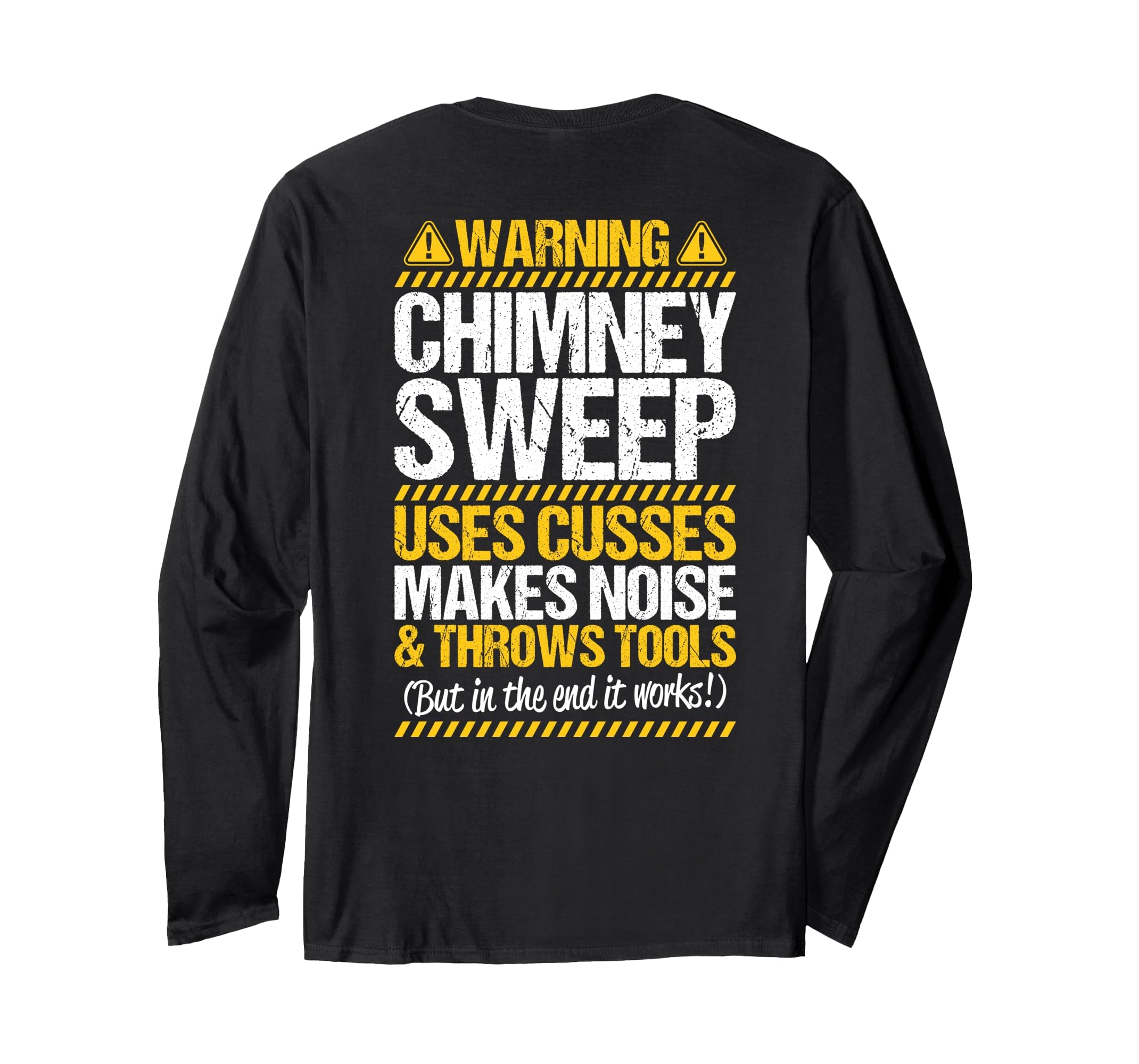 Throws Tools Chimney Sweep Long Sleeve T-Shirt, Adult Unisex, Black, Large