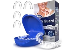 Mouth Guard for Grinding Teeth, Moldable Mouthguards for Clenching and Bruxism Protection, Night Guard with 2 Size Available 