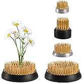 Youeon 4 Pcs Round Flower Frogs, 0.9/1/1.3/2.3" Flower Arranger Flower Fixed Tools, Japanese Flower Holder Floral Frogs Pin Frogs for Flower Arrangement, Plant Fixation and Decoration