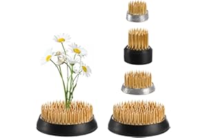 Youeon 4 Pcs Round Flower Frogs, 0.9/1/1.3/2.3" Flower Arranger Flower Fixed Tools, Japanese Flower Holder Floral Frogs Pin Frogs for Flower Arrangement, Plant Fixation and Decoration