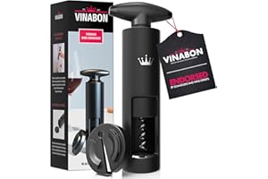 VINABON Self-Pulling Wine Opener - Updated 2026 Professional-Quality Twister Wine Corkscrews with Wine Foil Cutter - Manual E