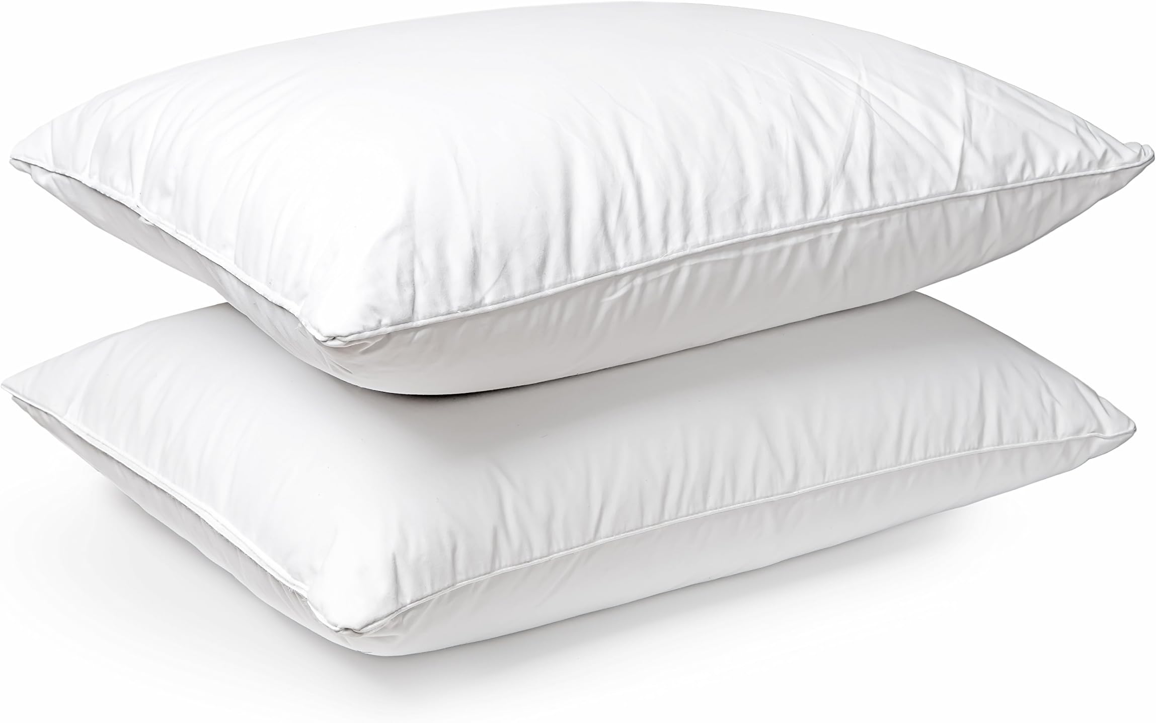 Zisa Dreams Premium Down and Feather 100% Dual-Layered Cotton Pillow (Set of 2 Pillows) (Standard)
