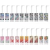 FunBoat 10Pcs Kimetsu No Yaiba Rengoku Mitsuri Necklace Set - Anime Tanjiro Hanafuda Dangle Earrings - Halloween Costume Cosplay Gifts for Men Women