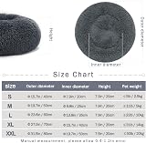 Nepfaivy Calming Donut Dog Cat Bed 15.75in Dark Grey Non-Slip Washable view 5
